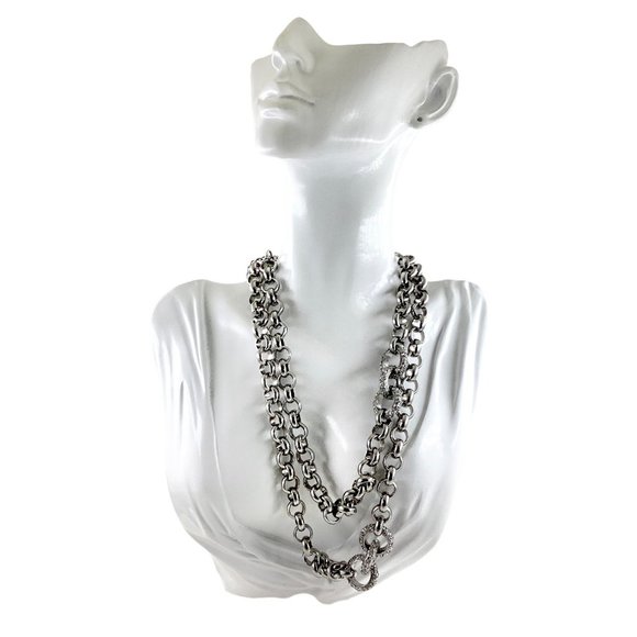 Coldwater Creek Accented Chain Necklace, 35.5 in, Grunge Style, Trendy, Gift - Picture 1 of 13